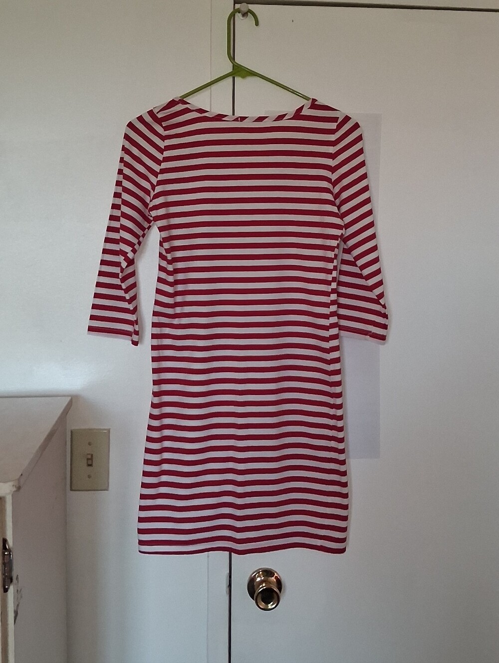 Rainbow Red & White Striped Long Sleeve Tee SzM - Picture 3 of 3